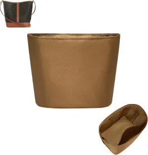 Purse Organizer Insert, Slim Inside Bag Organizer Insert Fit for Celine Triomphe Canvas Bucket Bag Small Drawstring Inner Liner Bag In Bag Organizer (Style-01, Medium)