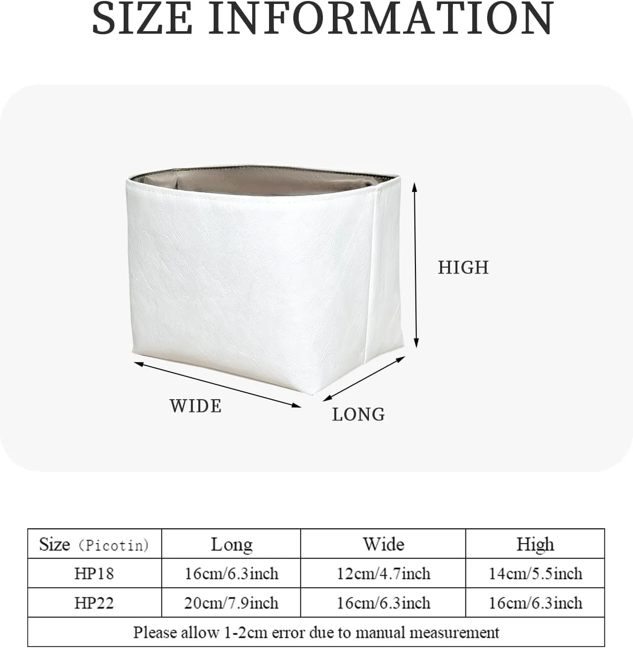 Purse Organizer Insert, Slim Inside Bucket Bag Organizer Insert Fit for Hermes Picotin18/22 Dupont Paper Inner Liner Bag Organizer Insert (Style-4, P18)