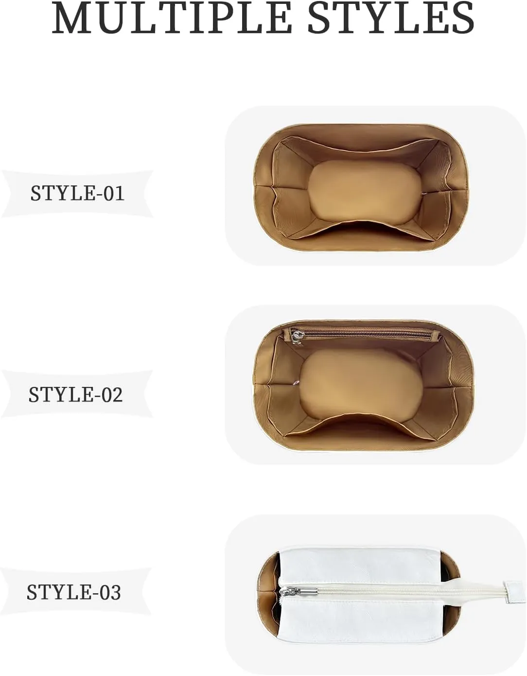 Purse Organizer Insert, Slim Inside Storage Bag In Bag Organizer Insert Fit for LV All In BB Dupont Paper Lightweight Inner Liner Bag Organizer Insert (Style-01, Small)