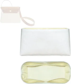 Purse Organizer Insert, Slim Inside Storage Bag Organizer Insert Fit for Hermes Herbag Lightweight Inner Liner Bag In Bag Insert (Style-01, 20size)