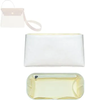 Purse Organizer Insert, Slim Inside Storage Bag Organizer Insert Fit for Hermes Herbag Lightweight Inner Liner Bag In Bag Insert (Style-03, 31size)