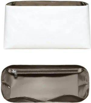 Purse Organizer Insert, Slim Inside Storage Bag Organizer Insert Fit for Hermes Kelly Handbag Lightweight Inner Liner Bag In Bag Organizer (Style-02, 32size)