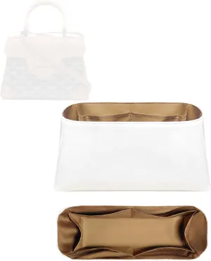 Purse Organizer Insert, Slim Inside Storage Bag Organizer Insert Fit for Saigon Lightweight Inner Liner Bag (Style-01, Small)