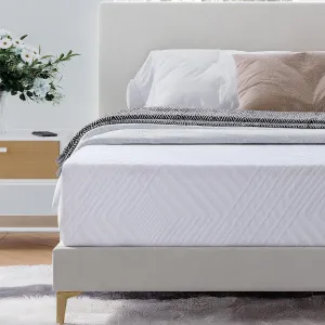 Queen Mattress - 12 Inch Green Tea Memory Foam Mattress- Queen Mattress in a Box - CertiPUR-US Certified Fiberglass Free Mattress - Gel Layer - Medium - 60"x80"x8" - White