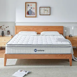 Queen Mattresses, 12 Inch Mattress Queen Size with Pocket Spring and Memory Foam for Pressure Relief, Motion Isolation, Edge Support, Medium Firm Mattress in a Box, CertiPUR-US, White