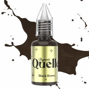 QUELLE Microblading Ink Permanent Makeup Pigment 0.5oz/15ml Eyebrow Ink Microblading Pigment for Eyebrow Eyeliner (Black Brown)