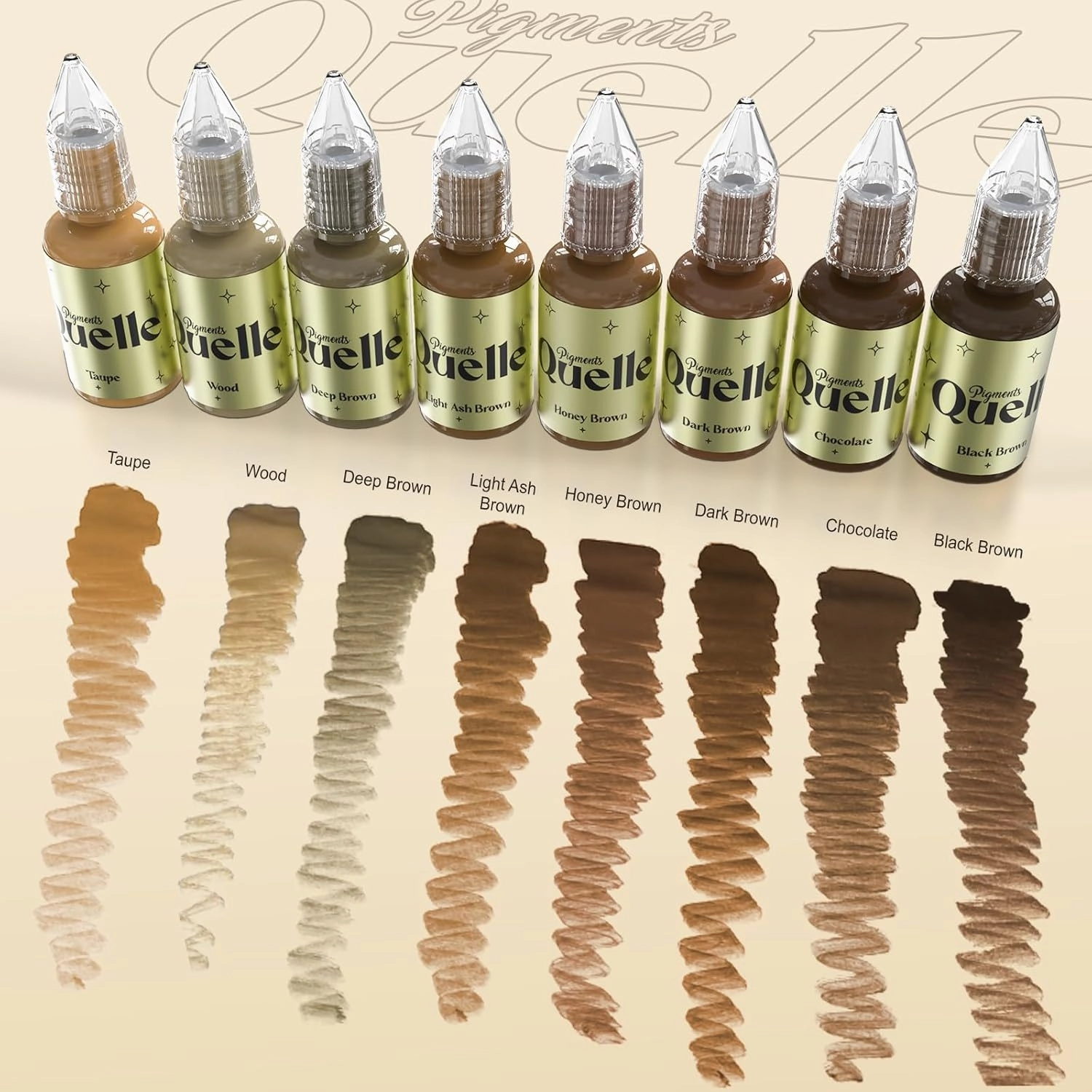 QUELLE Microblading Ink Permanent Makeup Pigment 0.5oz/15ml Eyebrow Ink Microblading Pigment for Eyebrow Eyeliner (Light Ash Brown)