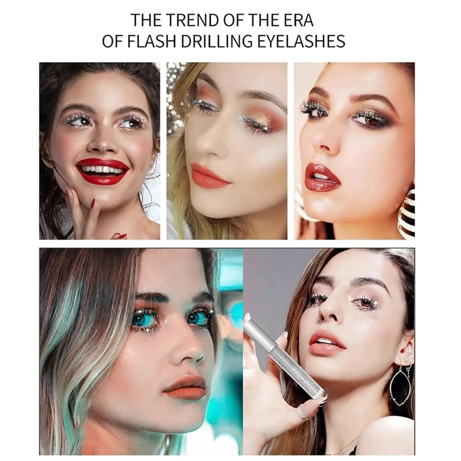 Question Beauty Glitter Mascara | Silver, Purple, White | Waterproof, Long Lasting, Smudge-Proof Mascara