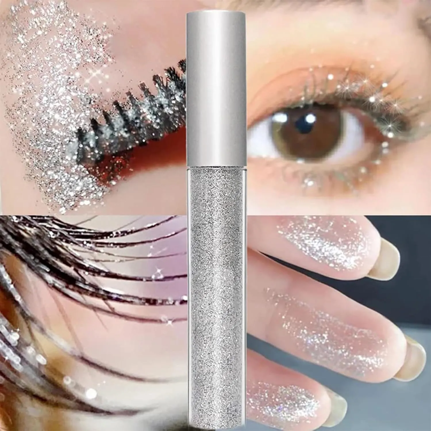Question Beauty Glitter Mascara | Silver, Purple, White | Waterproof, Long Lasting, Smudge-Proof Mascara