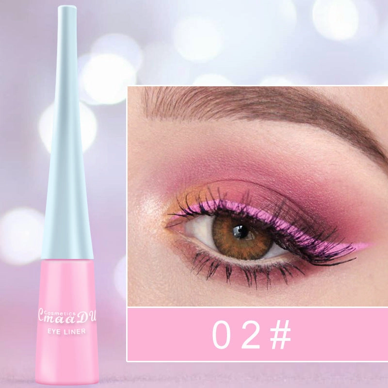Quick-Drying Color Matte Glitter Eyeliner