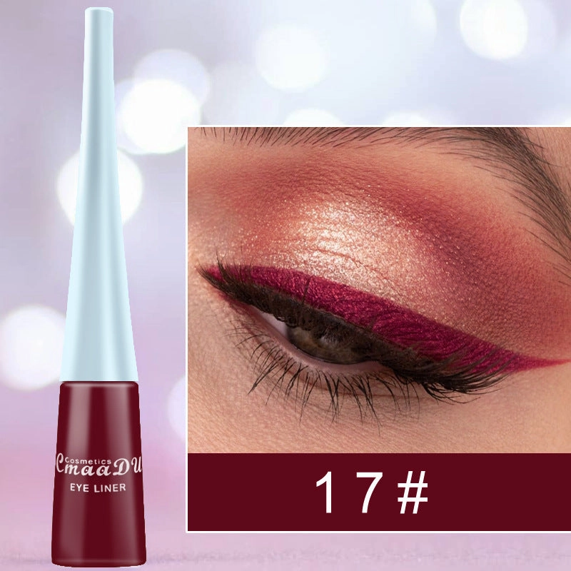 Quick-Drying Color Matte Glitter Eyeliner