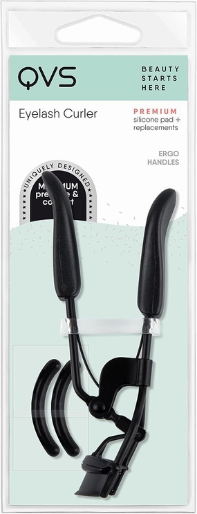 Qvs Ergonomic Spring Loaded Eyelash Curler, 2.1 Ounce