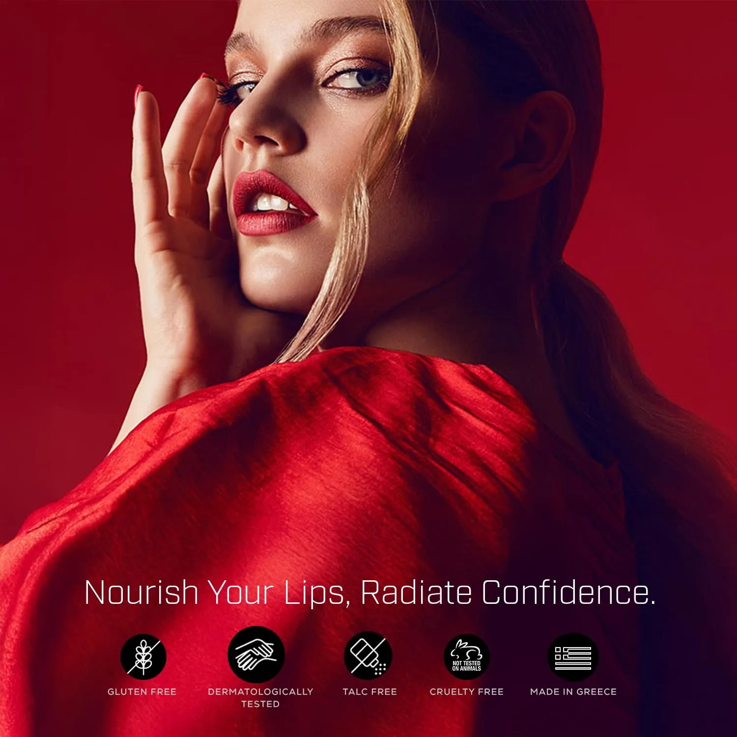 Radiant Professional Advanced Care Lipstick - Ultra Nourishing, Moisturizing Long Lasting Lipstick With Vitamin E- UVA UVB Filters - MATTE - Scarlet (206)