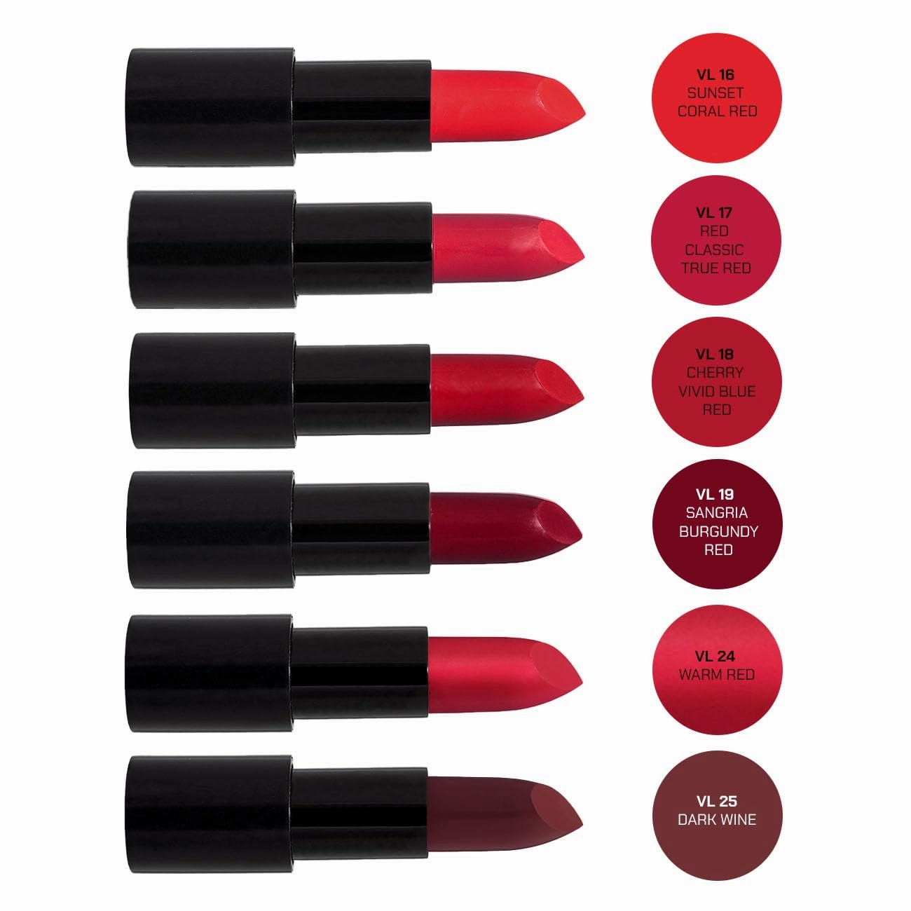 Radiant Professional Advanced Care Lipstick - Ultra Nourishing, Moisturizing Long Lasting Matte Lipstick With Vitamin E- UVA UVB Filters - VELVET (19 SANGRIA – BURGUNDY RED)