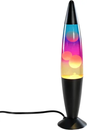 Rainbow Lamp Volcan with Liquid Wax and Black Base 16 inch Tri-Colored Decorative Table Lamp for Any Area of Your Home (Bulb and Extra Bulb