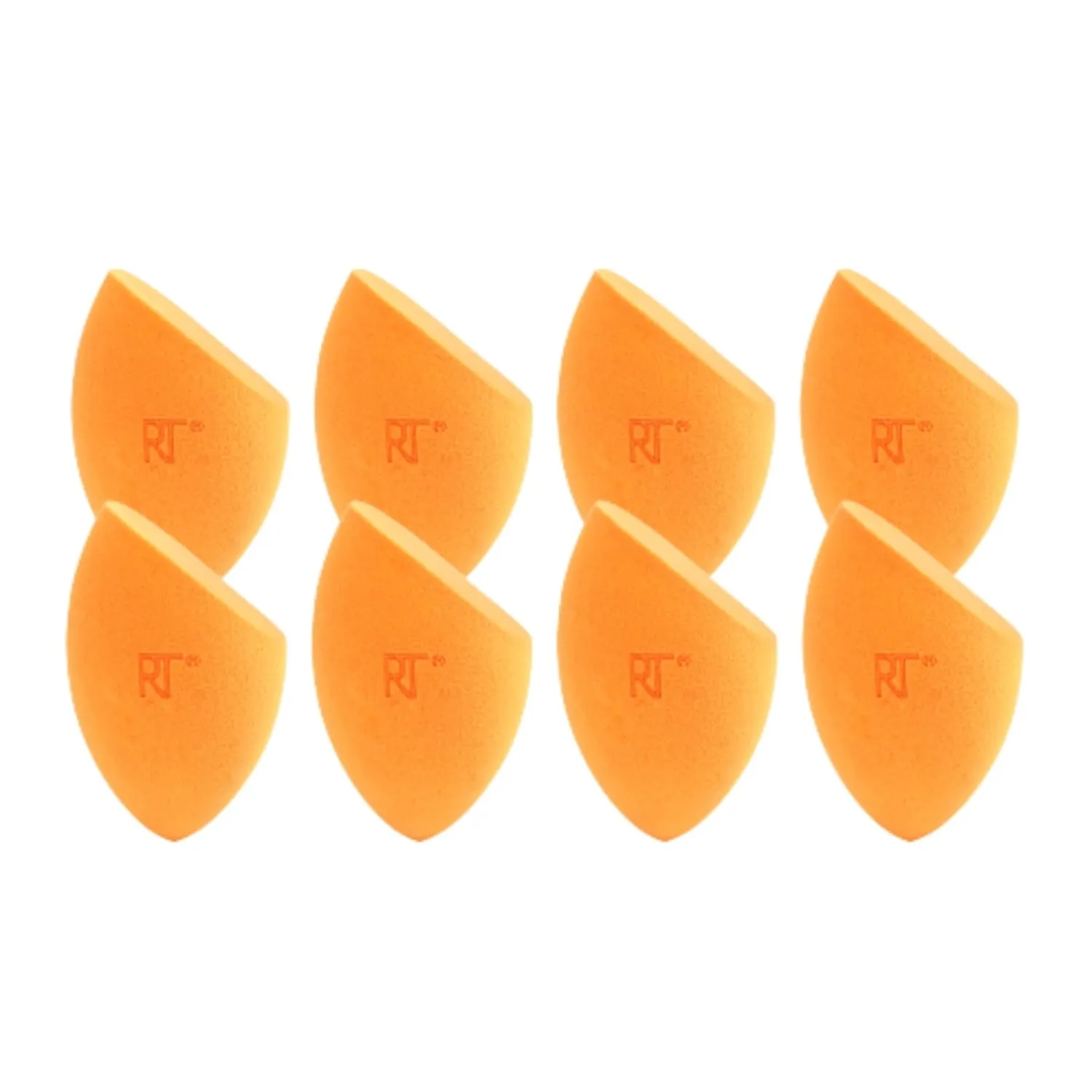 Real Techniques Miracle Complexion Sponge, Makeup Blending Sponge, For Foundation, Offers Light To Medium Coverage, Natural, Dewy Makeup, Orange Sponge, Latex-Free Foam, 8 Count