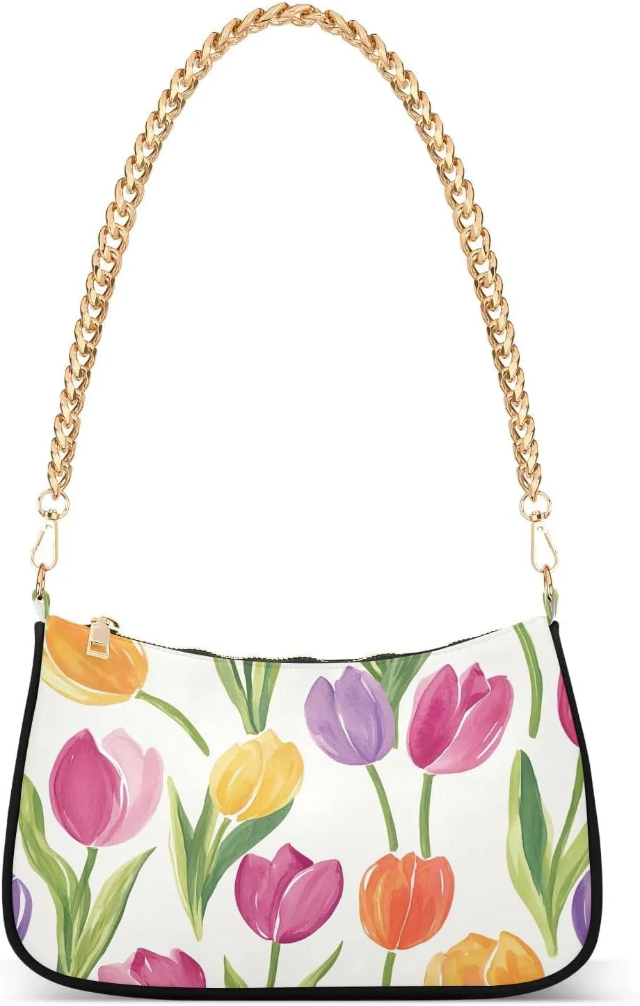 Red Mushrooms White Flowers Womans Purse, Cute Handbag