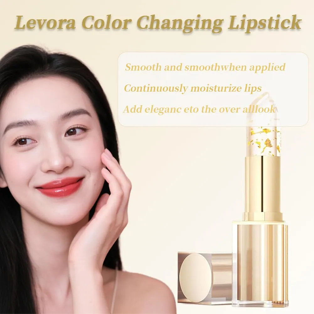 Remainder lipstick, Color Changing Lipstick, Imaginaryl Lip Color, Transferproof Color Changing Lipstick, Gold Foil Moisturizing Glossy Shine Lip Gloss, Long Lasting 24 Hours, Deep Nourishment