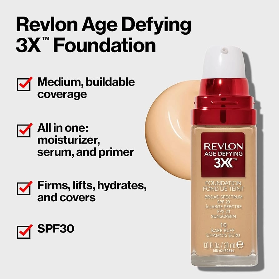 Revlon Age Defying 3X Foundation 25 Sand Beige