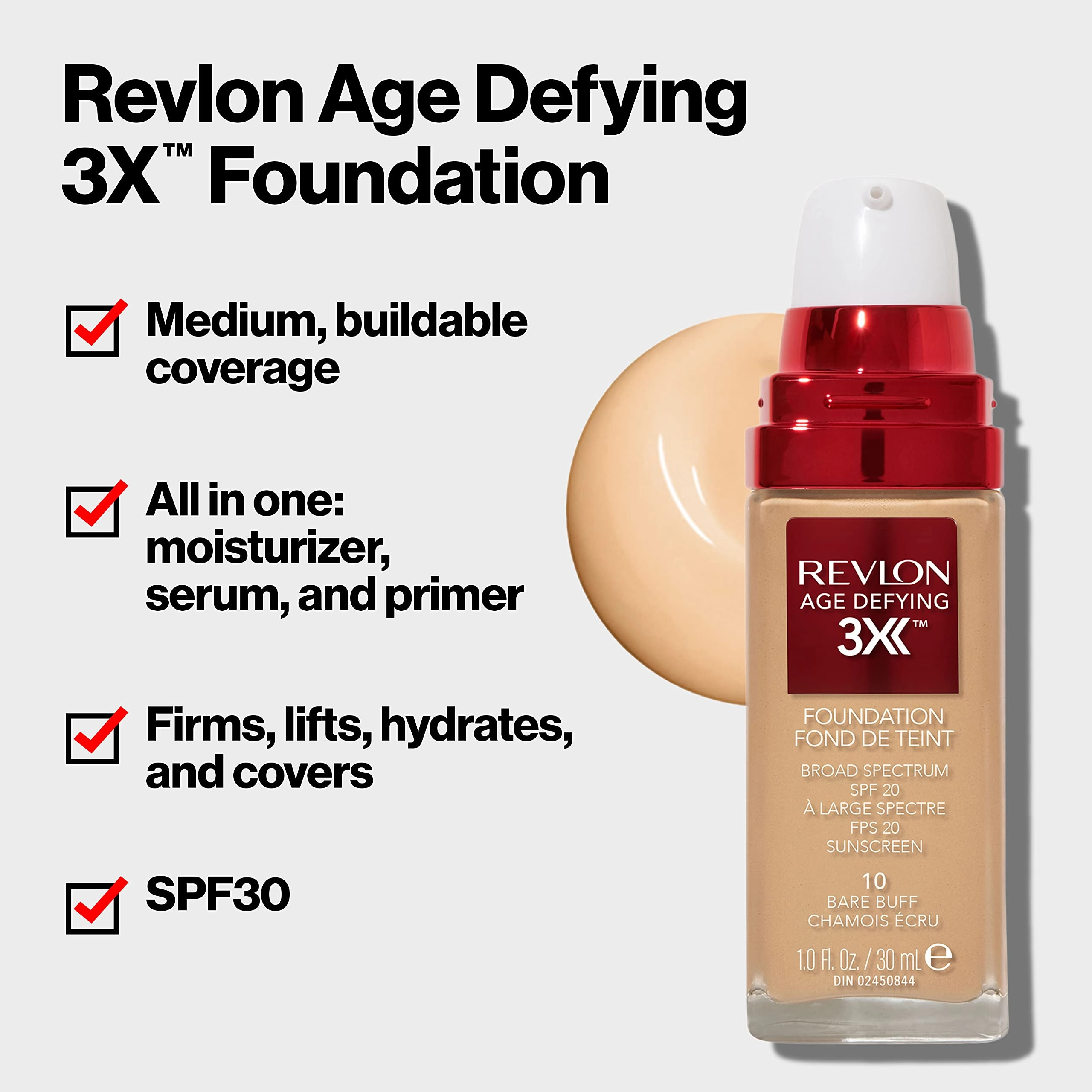 Revlon Age Defying 3X Foundation 50 Honey Beige