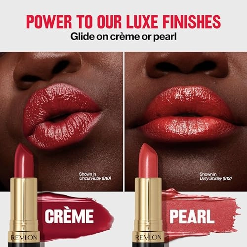 Revlon Super Lustrous Lipstick, Creamy Formula For Soft, Fuller-Looking Lips, Moisturized Feel, 674 Coral Berry, 0.15 oz