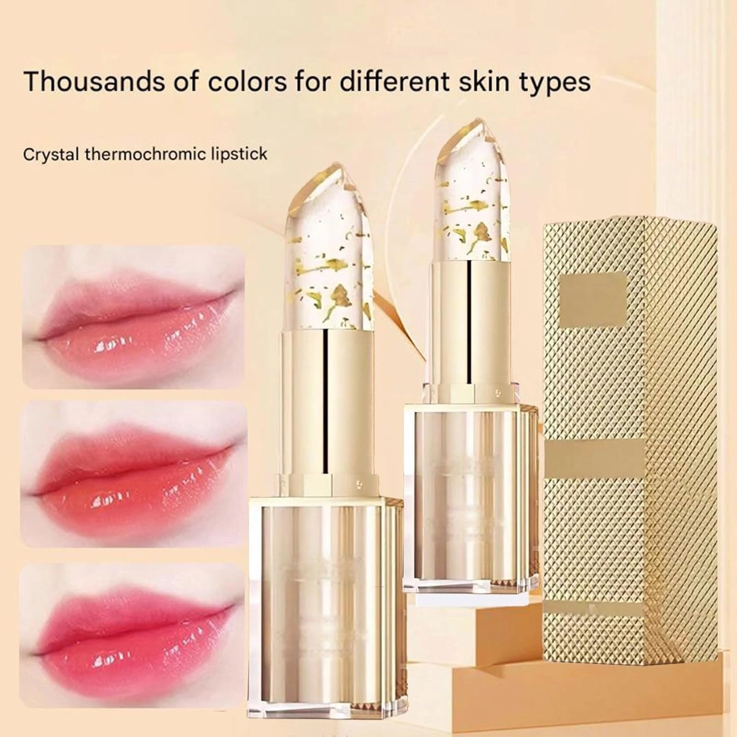 Roarrave Mood Lipstick, Mood Lipstick Color Changing Long Lasting, Transferproof Color Changing Lipsticks, Deep Nourishment (1PCS)