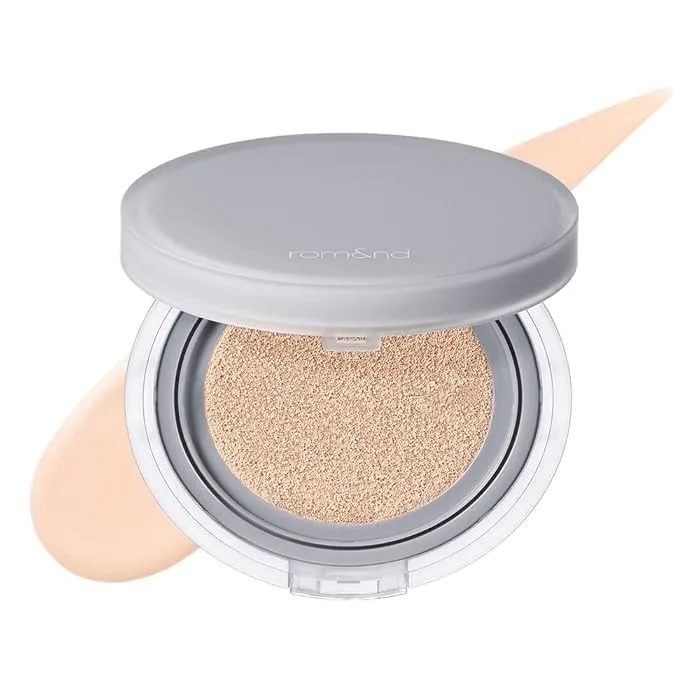 rom&nd Zero Cushion Semi-Matte 14g, 01 PURE 21, Long Lasting, High Coverage, Semi Matte Finish, Flawless Complexion Without Cakey Face, Makeup Base and Fixer, Thinly Layered, Korean Cushion Foundation