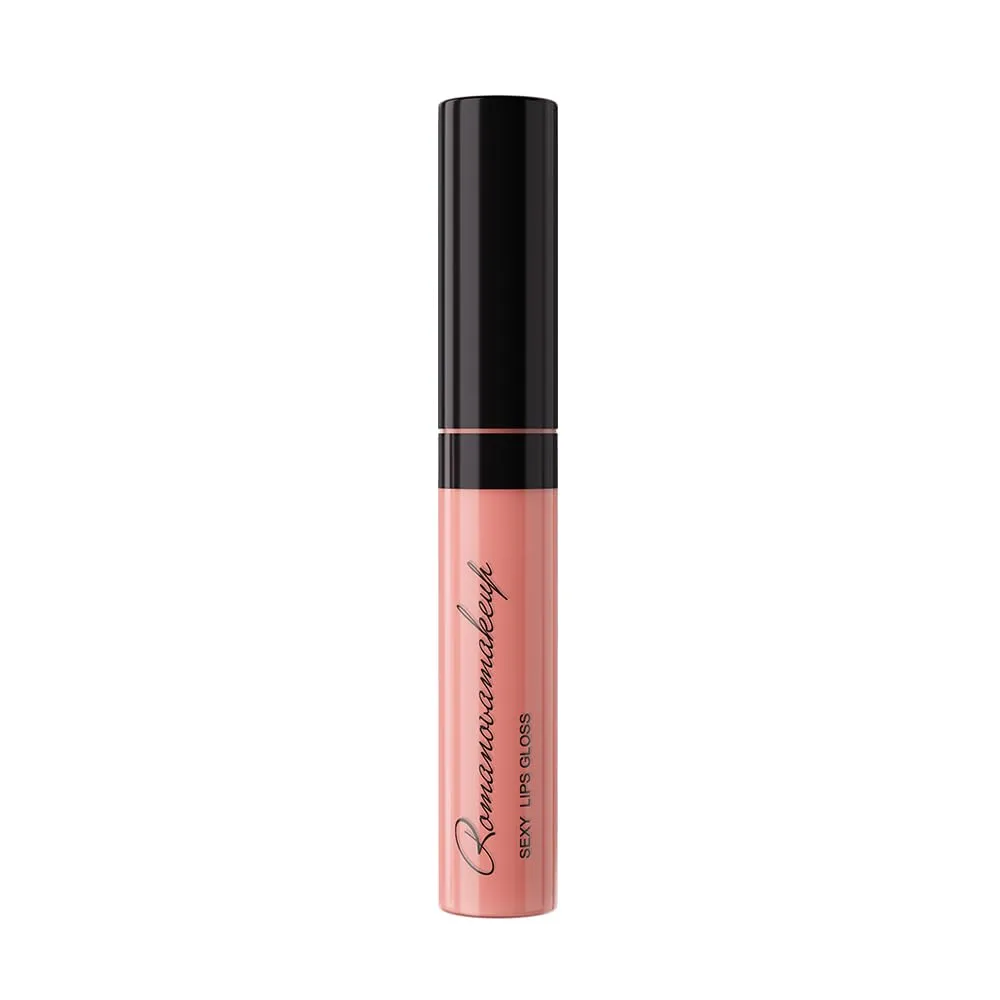 Romanovamakeup Sexy Lip Gloss FLIRTY. Rich, Non-sticky, Soothing, Naturally moisturize, Hydrating, Glitter Lip Gloss RICH CORAL SHADE Easy to wear, Keeps Smooth, Soft Lips Lipgloss, Travel size.