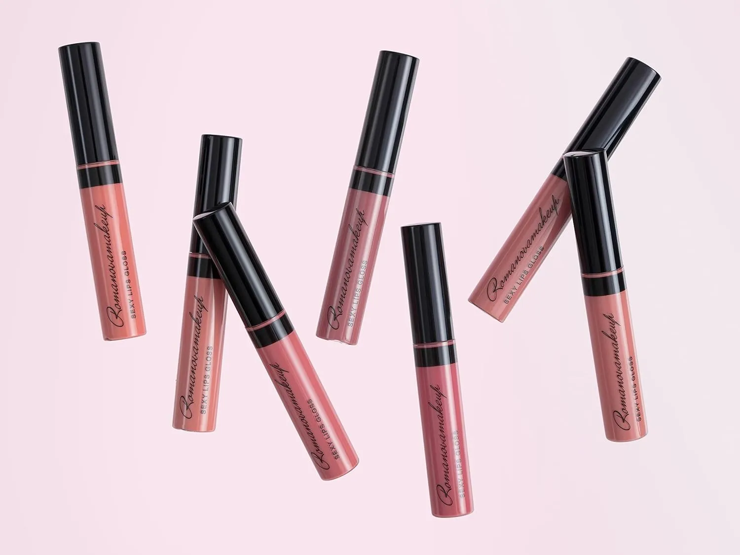 Romanovamakeup Sexy Lip Gloss FLIRTY. Rich, Non-sticky, Soothing, Naturally moisturize, Hydrating, Glitter Lip Gloss RICH CORAL SHADE Easy to wear, Keeps Smooth, Soft Lips Lipgloss, Travel size.