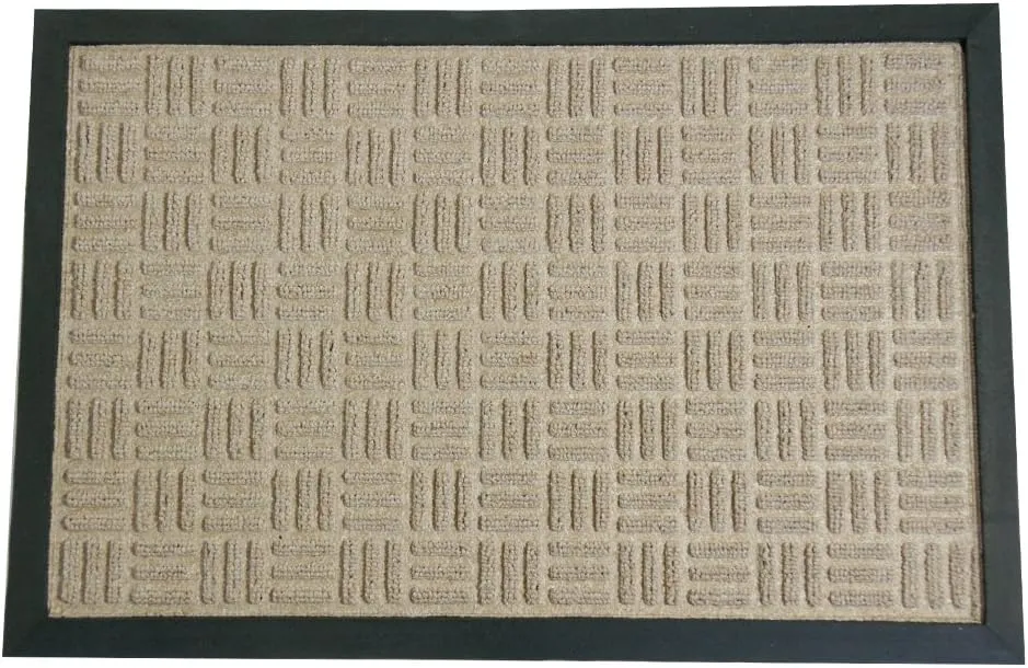 Rubber-Cal Wellington Carpet Doormat, Tan, 3' x 5'