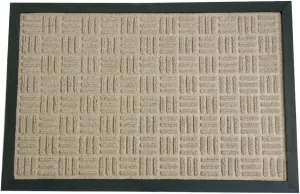 Rubber-Cal Wellington Carpet Doormat, Tan, 3' x 5'