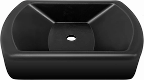 Rubber Wheel Dock for Trailer Tongue Jack, Suit for 8"-10" Castor, Heavy Duty Wheel Dock for Cargo Camper RV Boat Roller Stopper, Caster Chock Easy to Store and Transport, Black(1 Pack)