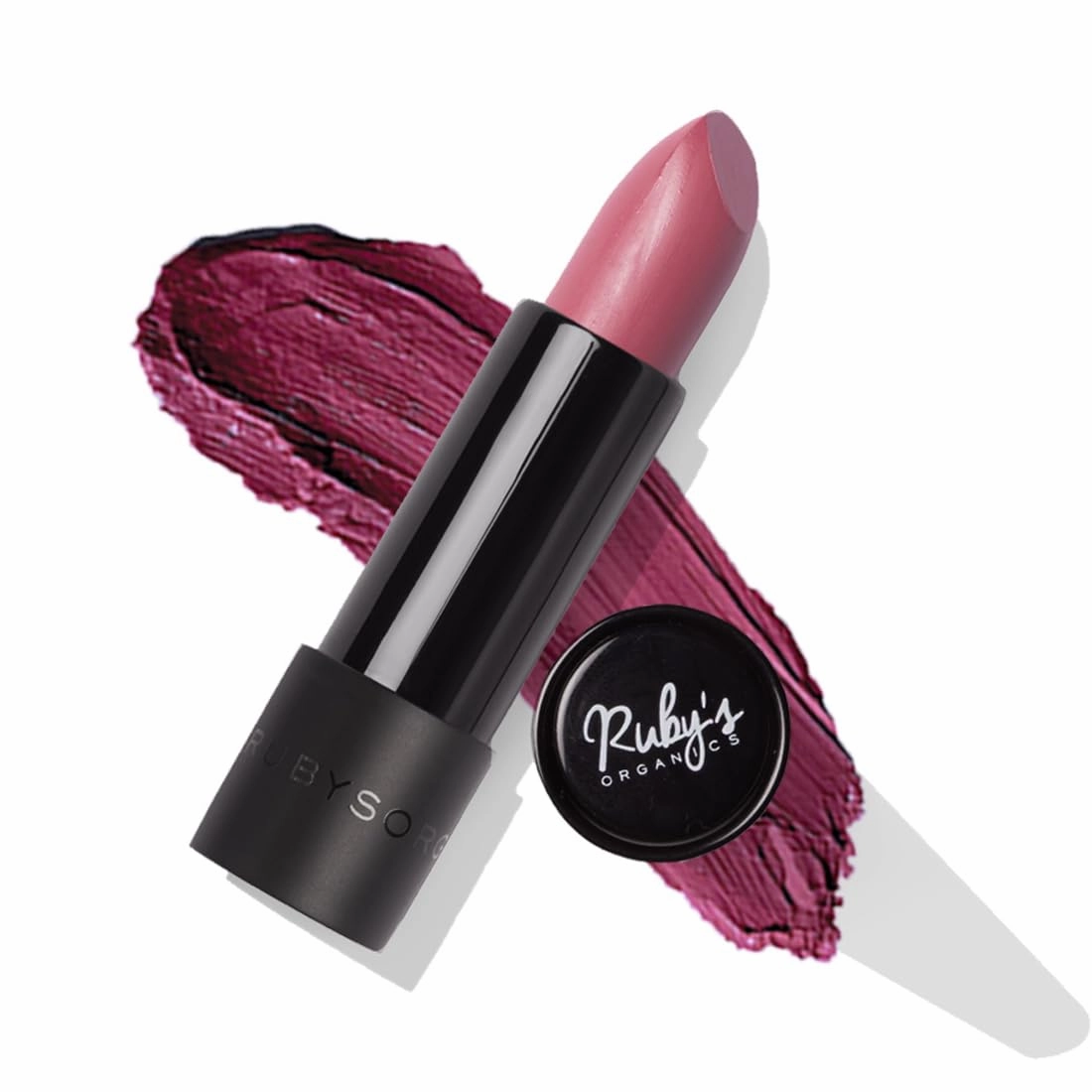 Ruby's Organics Semi-Matte Lipstick for Women, Hydrating and Highly Pigmented, Moisturizing & Non Drying, Lightweight & Long Lasting Formula, Lip Makeup, Paraben-Free, Berry, 3.7g