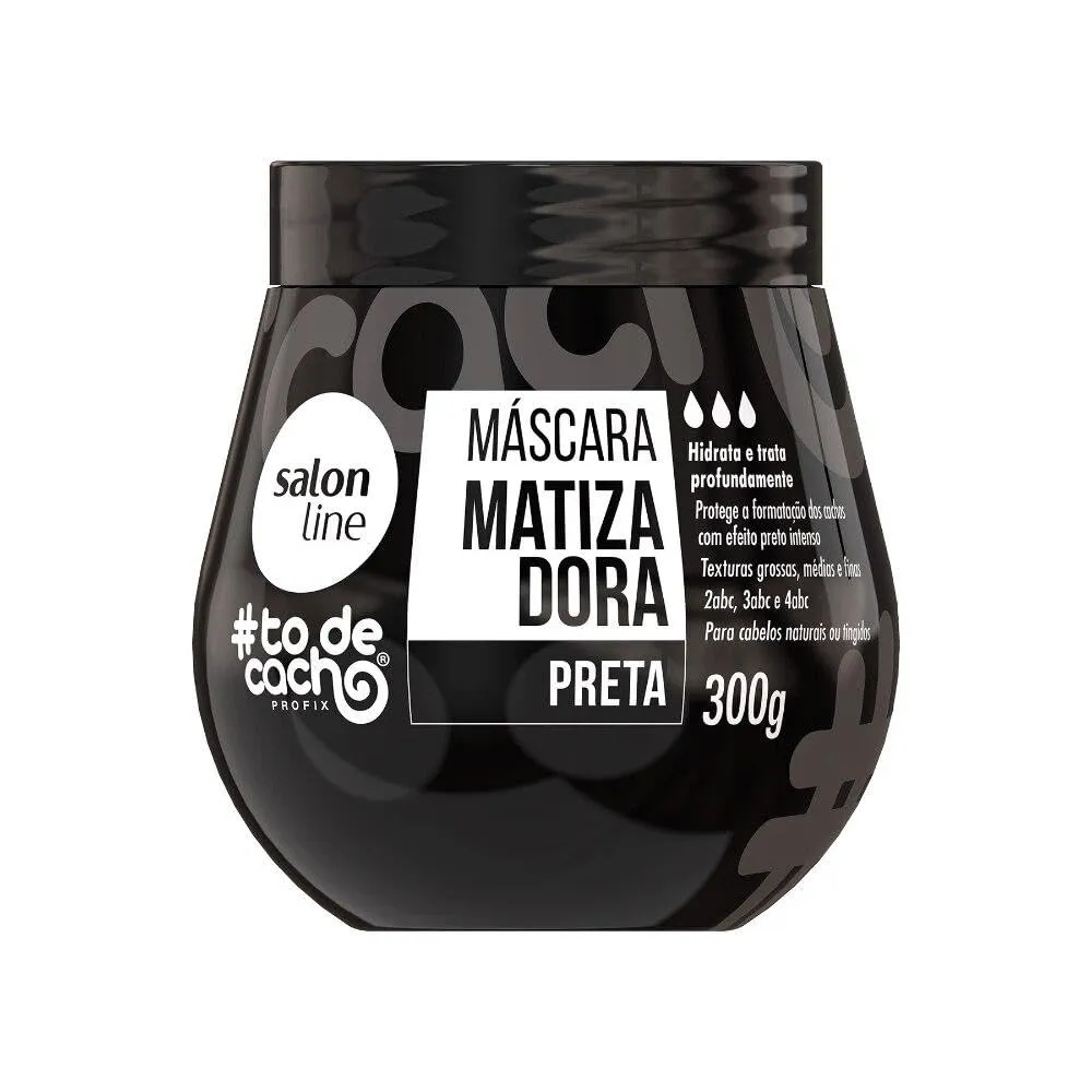 Salon Line - Linha #ToDeCacho (Matizadora) - Mascara Preta 300 Gr - (#ImWithCurls (Brassiness) - Black Mask Net 10.58 Oz)