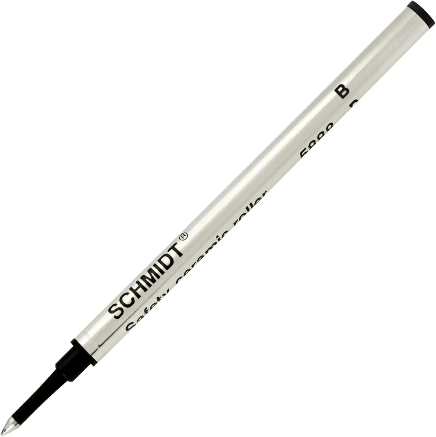 Schmidt Safety 5888 Ceramic Rollerball Broad Point 1.0mm Metal Tube, Black, 6 Pack Blister (SC58166)