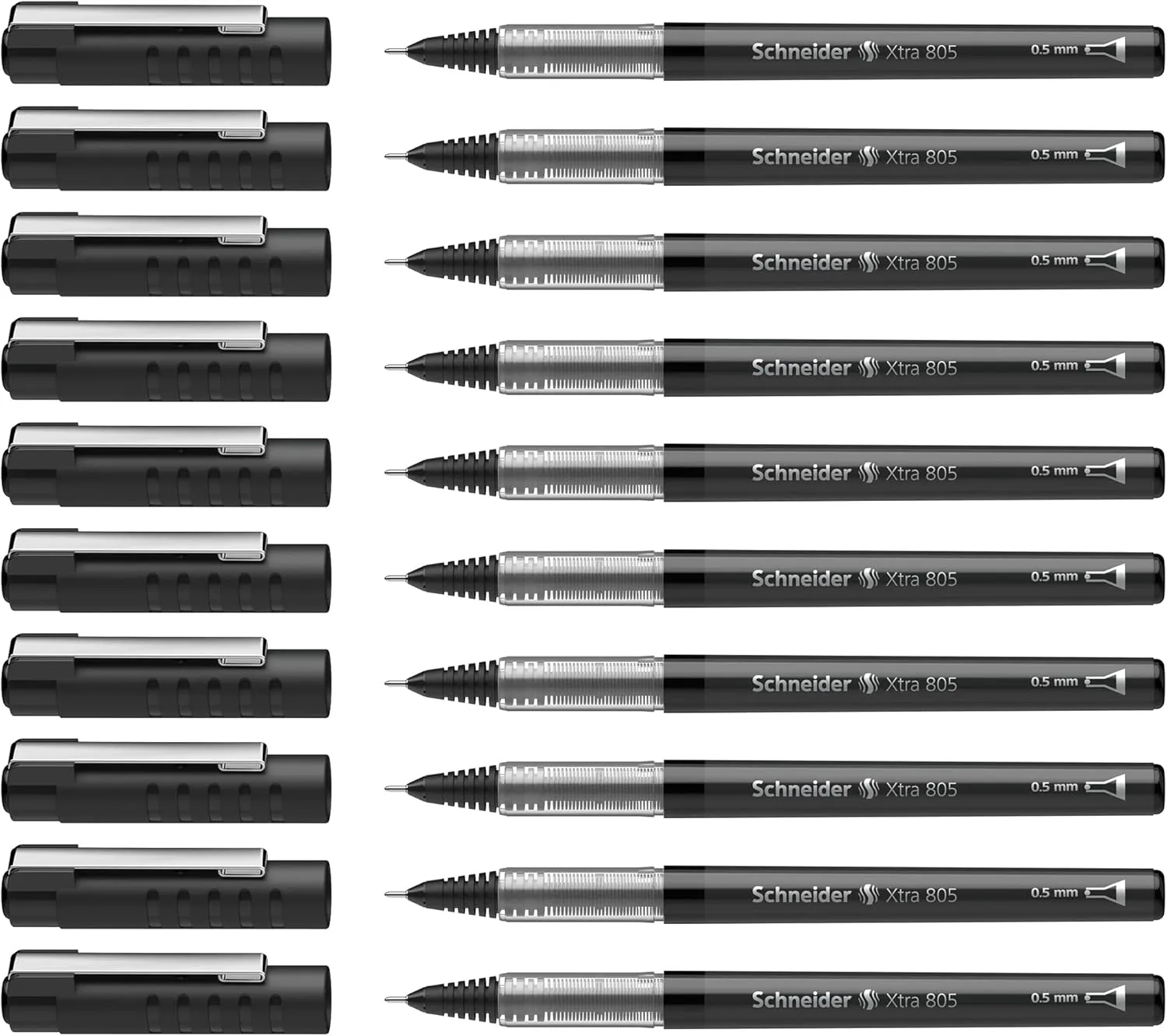 Schneider Xtra 805 0.5mm Rollerball Pen - Black (Pack of 10)