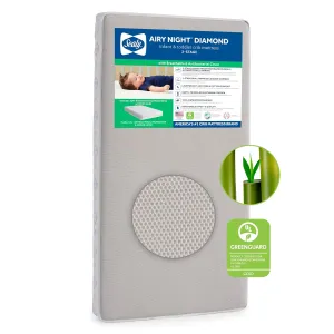 Sealy Baby Airy Night Diamond Breathable 2 Stage Crib Mattress plus Toddler Bed Fit, Supportive & Sustainable Mesh Surface, GREENGUARD Gold Certified, Safety & Quality Tested, Made in USA, 52"X28"