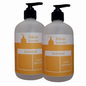 Sebon Soapery Creamy Vanilla Hazelnut Scented Liquid Hand Soap, 12 Oz (2 Pack)