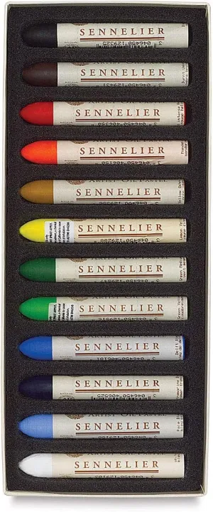 Sennelier Oil Pastel Set, 12 Count (Pack of 1), Multicolor