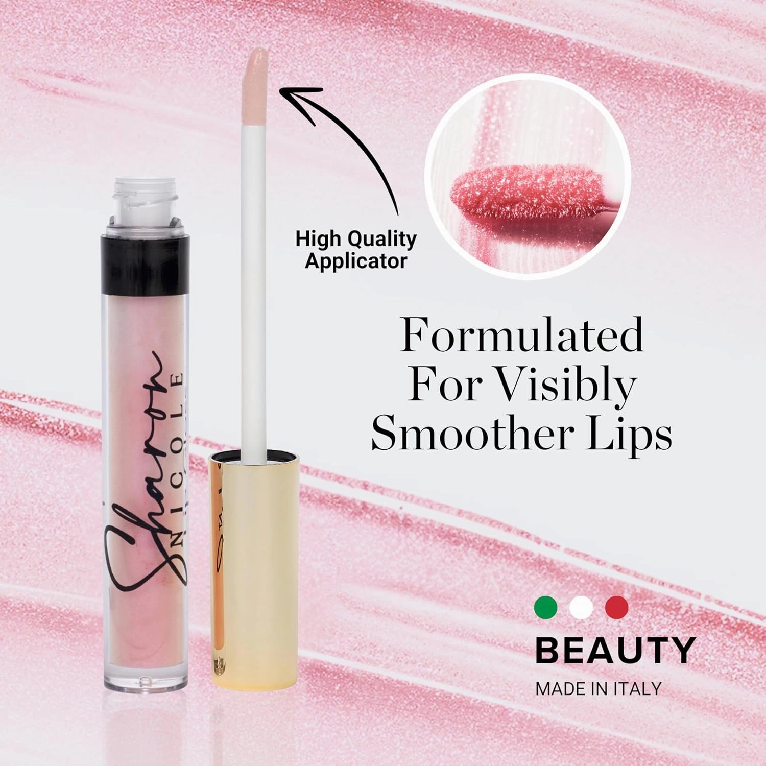 Sharon Nicole Nude High Gloss, Long Lasting, Moisturizing Lip Gloss | Provides All Day Comfort & Wear | Cruelty Free | Beauty Made in Italy Shade Luna Del Sol