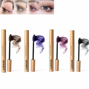 Silk Fiber Lash Mascara, Magic Color Skinny Mascara, Waterproof Skinny Mascara, Glamcolour Living Colorfully Mascara, Colored Mascara, Long-lasting and Non-blooming (4 colors-B)