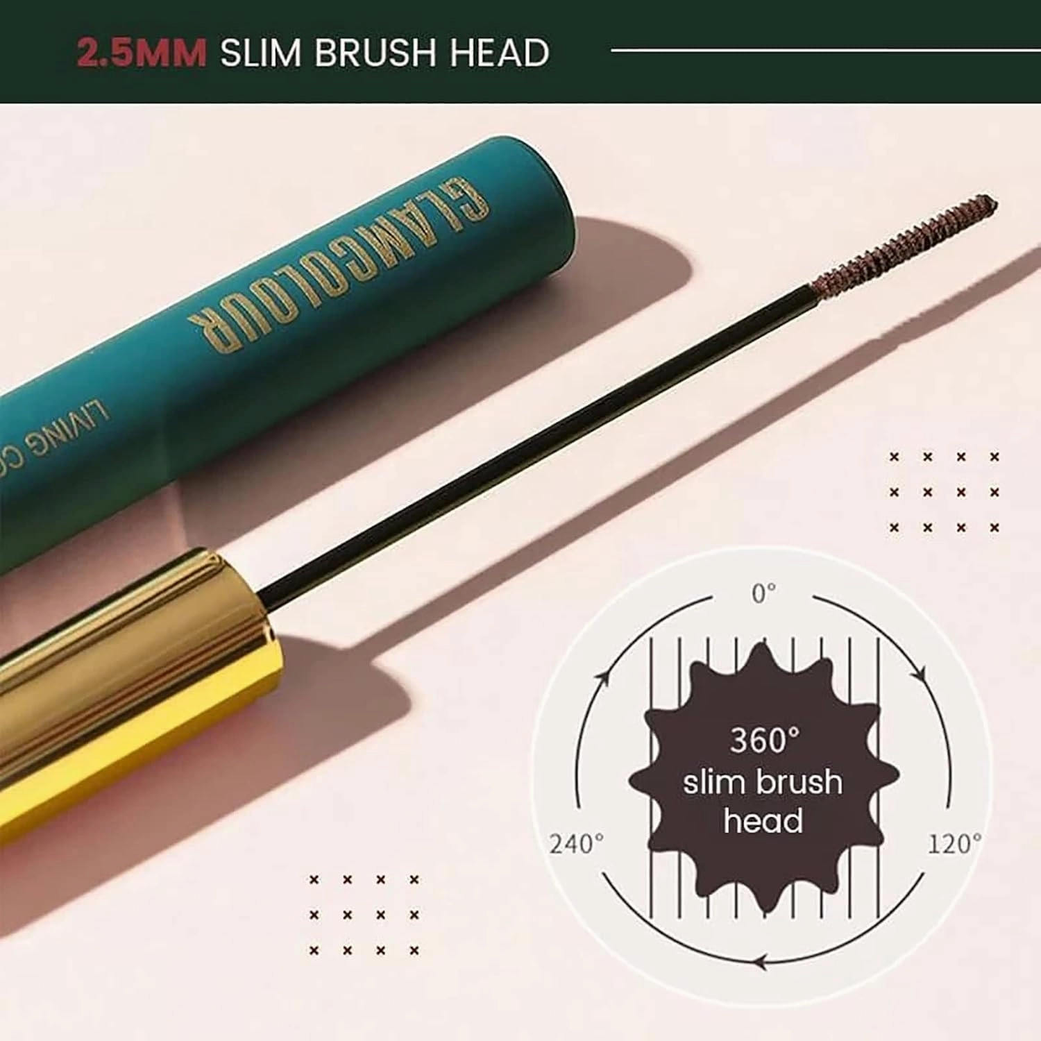 Silk Fiber Lash Mascara, Magic Color Skinny Mascara, Waterproof Skinny Mascara, Glamcolour Living Colorfully Mascara, Colored Mascara, Long-lasting and Non-blooming (4 colors-B)