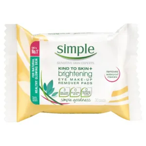 Simple Eye Makeup Remover Pads, 30 Ct (Pack of 2)