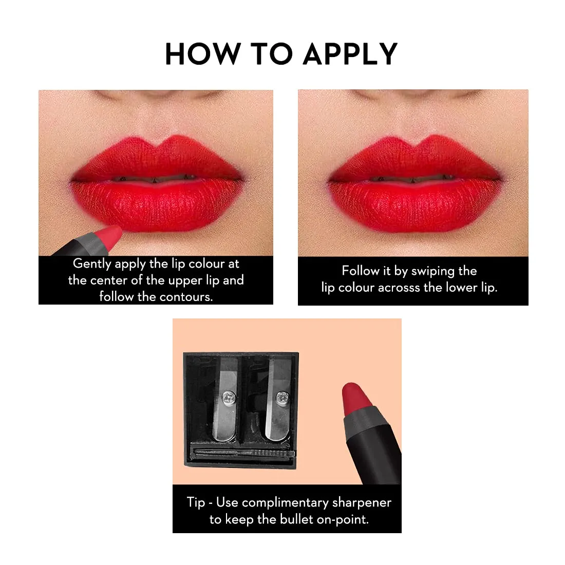 SUGAR Cosmetics Matte As Hell Crayon Lipstick33 Pepper Anderson (Orangey red) with SharpenerHighly pigmented, Creamy Texture, Long lasting Matte Finish