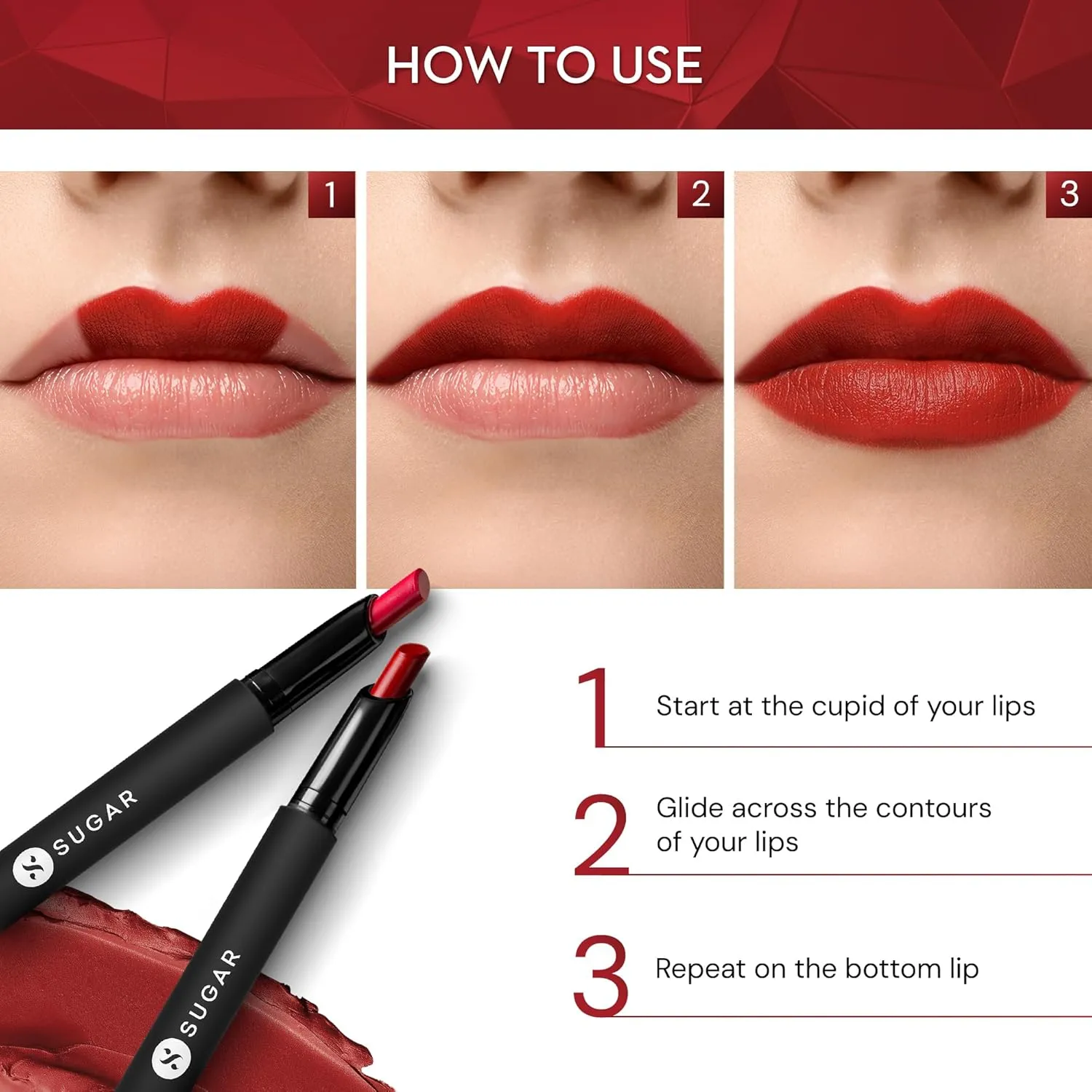 SUGAR Cosmetics Matte Attack Transferproof Lipstick - 06 Spring Crimson (Crimson Red), Red, 2 g Moisturiser, Long Lasting, Matte Finish
