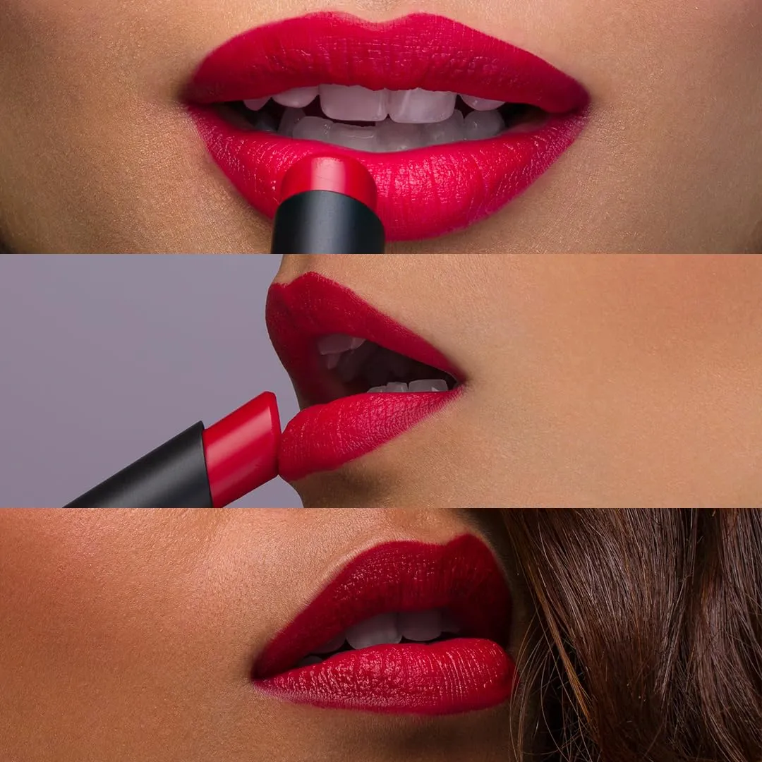 SUGAR Cosmetics Nothing Else Matter Longwear Lipstick With Premium Matte Finish - 18 Scarlet Letter (Pure Red) Matte Finish, Water-Resistant, Longlasting, Paraben Free