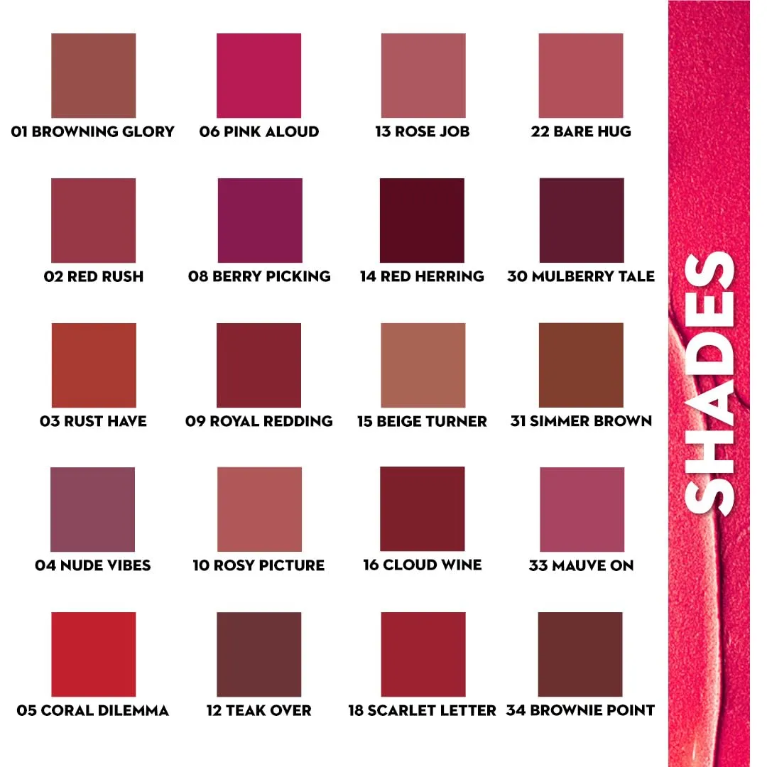 SUGAR Cosmetics Nothing Else Matter Longwear Lipstick With Premium Matte Finish - 18 Scarlet Letter (Pure Red) Matte Finish, Water-Resistant, Longlasting, Paraben Free