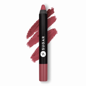 SUGAR Cosmetics Matte As Hell Crayon Lipstick - 23 Jessica Day (Dusty Coral)