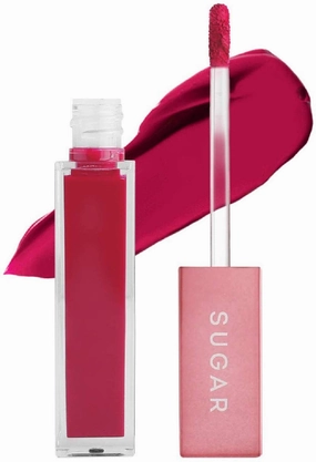 SUGAR Cosmetics Mettle Liquid Lipstick - 12 Talitha (Bright magenta with red undertones) Creamy Lightweight Texture, Silky Smooth Lips