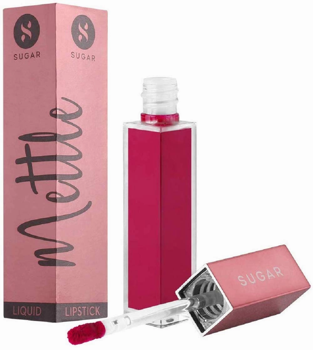 SUGAR Cosmetics Mettle Liquid Lipstick - 12 Talitha (Bright magenta with red undertones) Creamy Lightweight Texture, Silky Smooth Lips